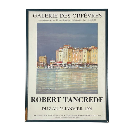 Arte con Vidrio  ROBERT TANCREDE  Estilo Figurativo Marco 70 cm X 51 cm Obra 67 cm X 48 cm