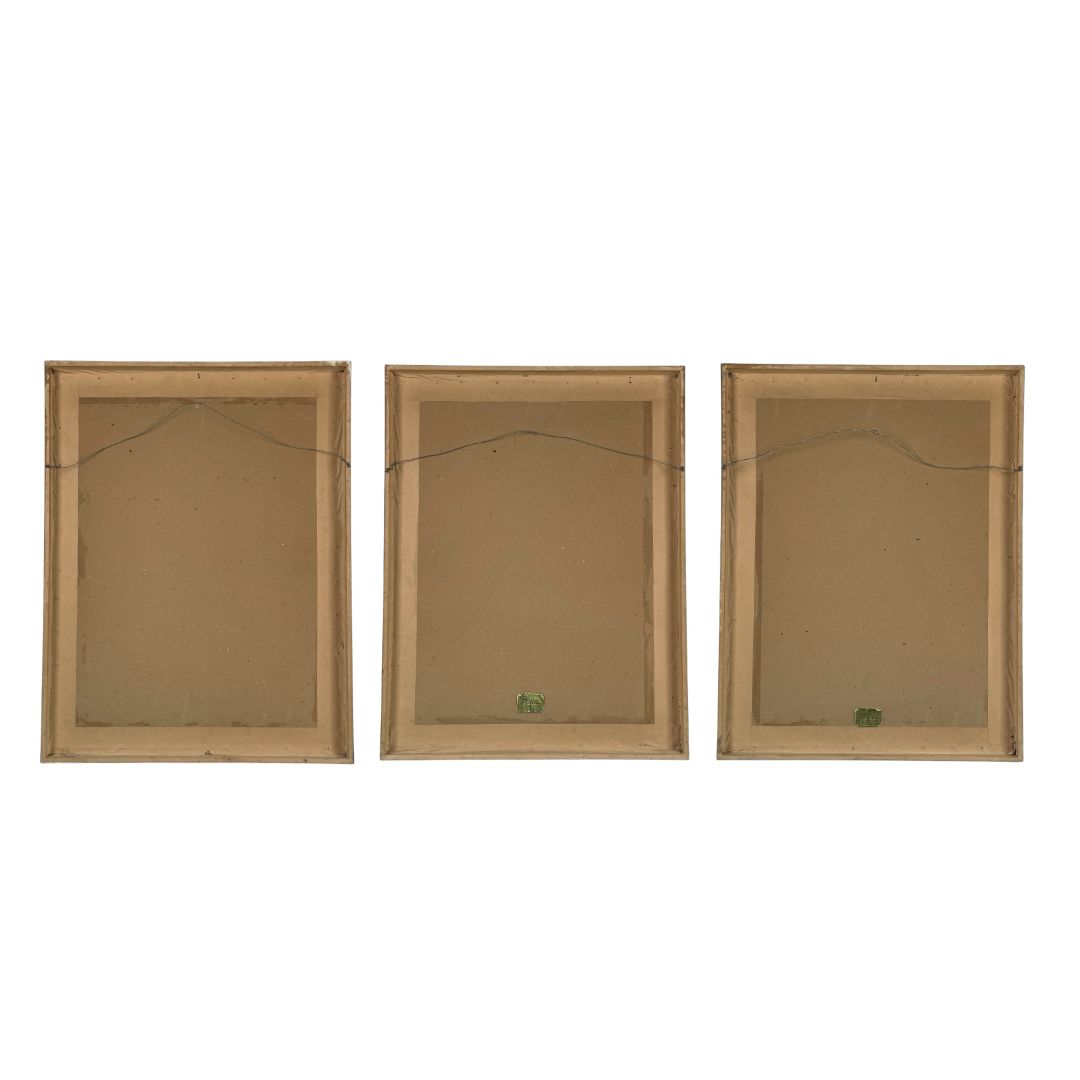 Arte Con Vidrio Triptico  ANONIMO  Estilo Figurativo Medida 61 cm X 141 cm
