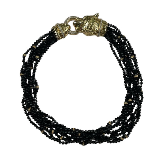 Collar  SIN MARCA  Varios Negro y Dorado Talle Unico