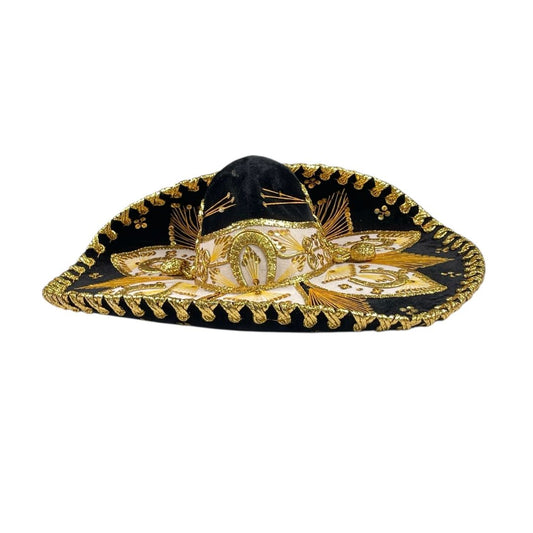 Sombrero Con Ala  PIGALLE  Color Varios Negro y Dorado Medida 58cm