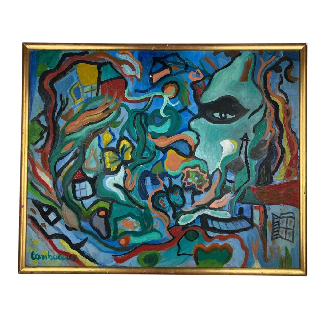 CAMBACERES  Arte sin Vidrio  Estilo Abstracto  Medida 52cm X 42cm