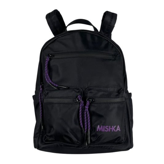 Mochila  MISHKA  Color Varios Negro y Violeta Medida 30cm X 25cm