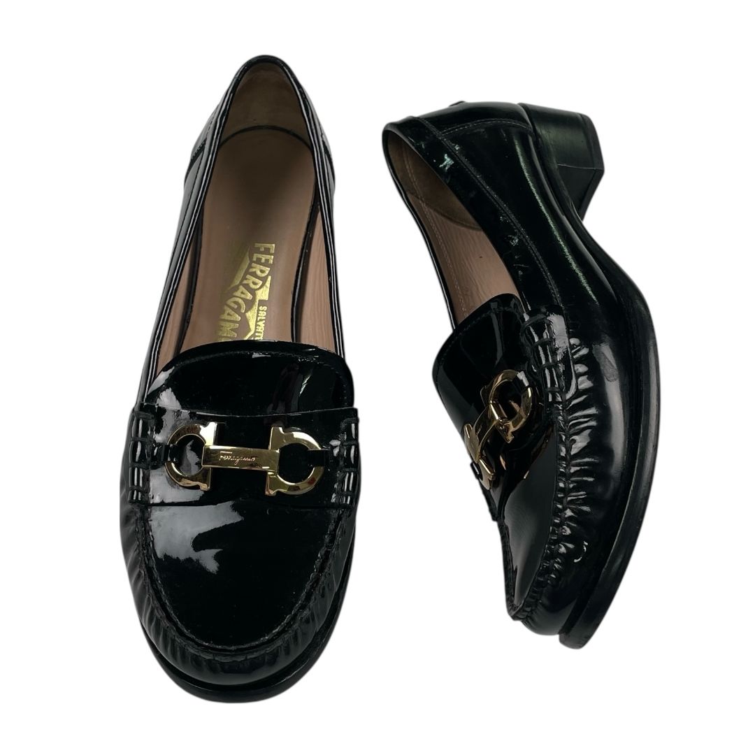 Mocasines  FERRAGAMO  Color Negro Talle 9,5