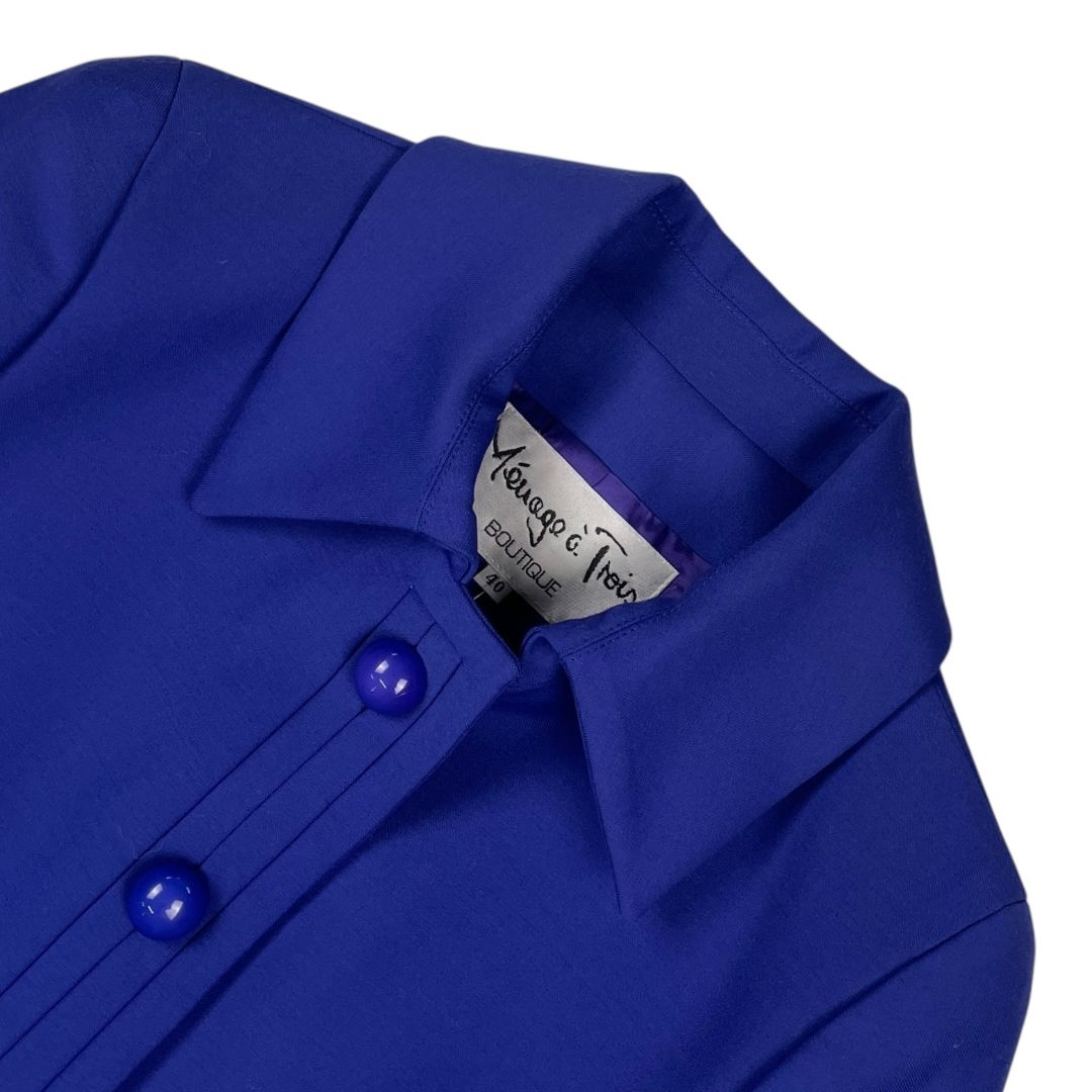 Conjunto X2 Pantalon Y Saco  MENAGE A TROIS  Azul Talle 40