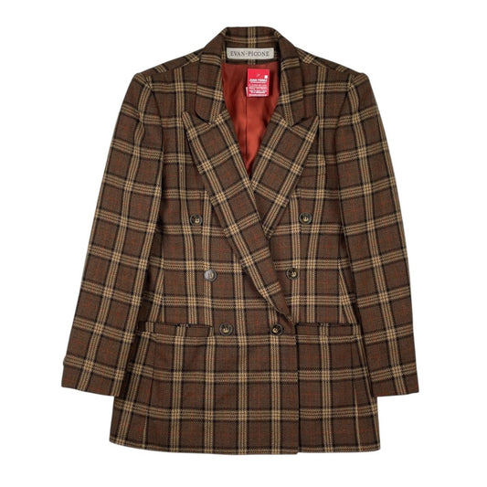 Saco  EVAN PICONE  Color Varios Cuadros Marron Talle M