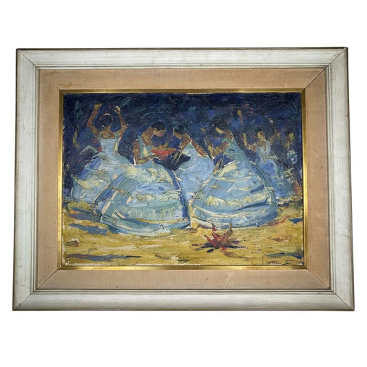 Arte sin Vidrio  E. COELHO  Estilo Figurativo Obra 50 cm X 68 cm Marco 70 cm X 90 cm