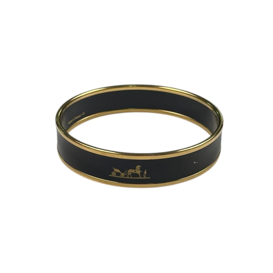 Pulsera  HERMES  Varios Negro y Dorado Talle Unico