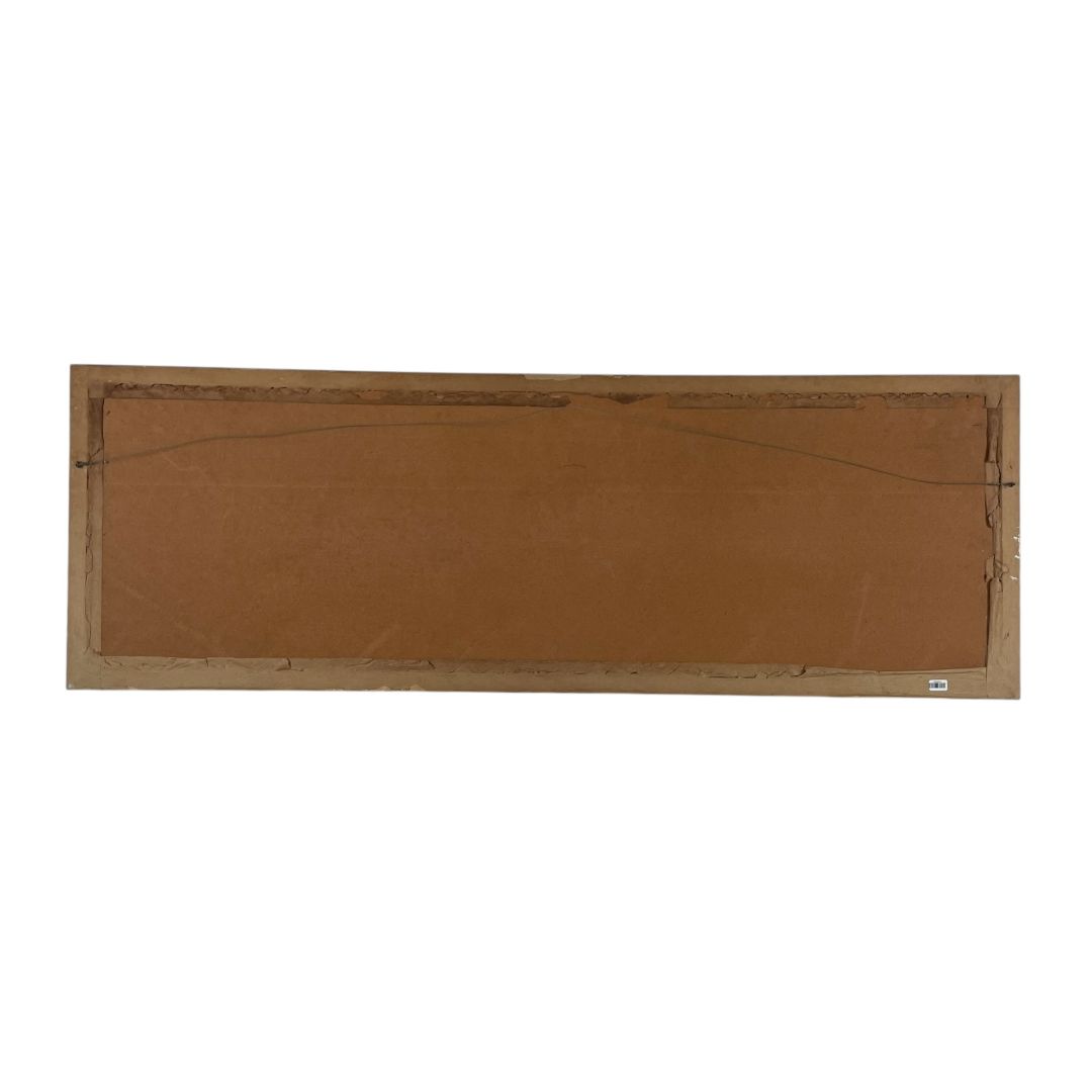 Arte con Vidrio  ANONIMO  Estilo Cartografia Obra 39 cm X 127 cm Marco 46 cm X 134 cm