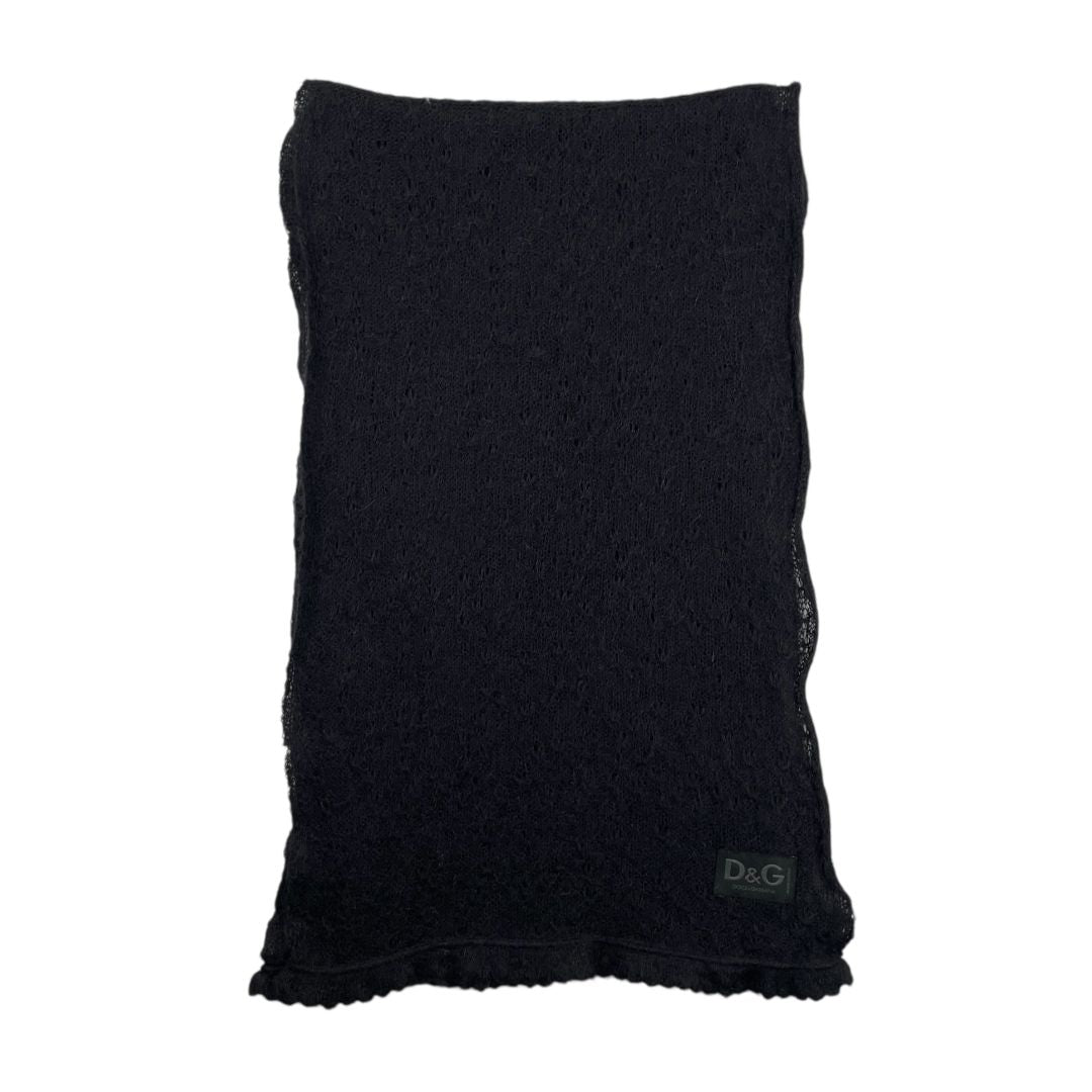 Bufanda  DOLCE GABBANA  Color Negro Medida 255cm X 35cm