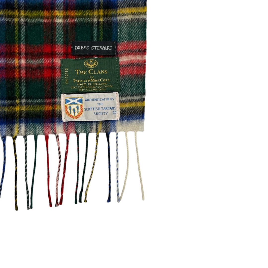 Bufanda  THE CLANS  Color Varios Cuadros Medida 136cm X 31cm