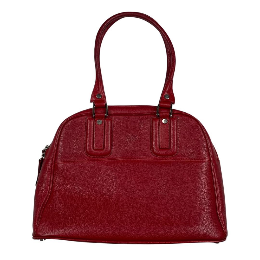 Cartera  CASA LOPEZ  Color Rojo Medida 31cm X 24cm