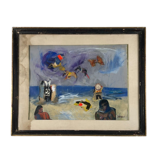 Arte con Vidrio  ANONIMO  Estilo Collage Medida 85 cm X 68 cm