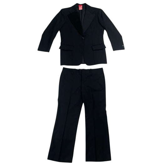 Conjunto X2 Pantalon Y Saco  E. MOLLO  Negro Talle L