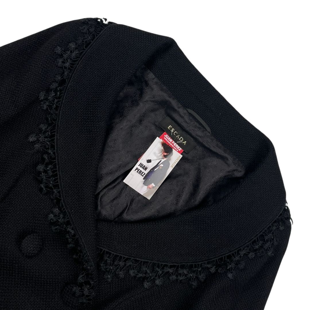 Conjunto X2 Pollera Y Saco  ESCADA  Color Negro Talle 40