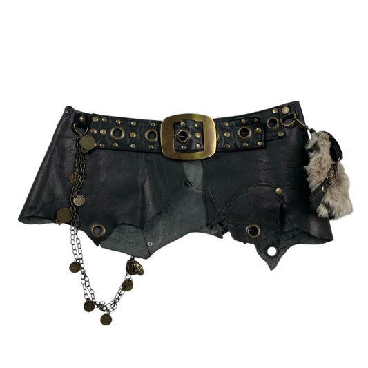 Pollera Mini  SIN MARCA  Color Negro Talle Unico