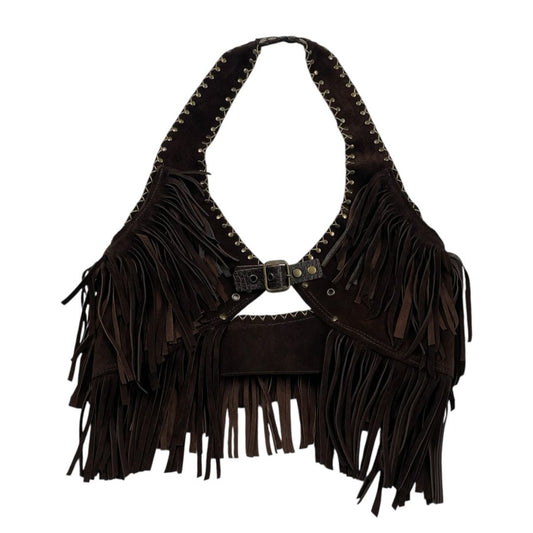 Chaleco Corto  SIN MARCA  Color Marron Talle Unico