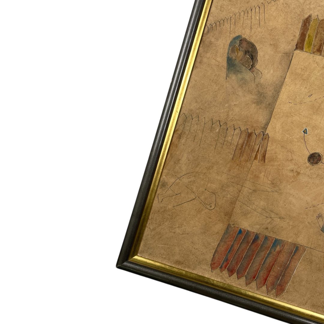 Arte sin Vidrio  ANONIMO  Marron Medida 55cm X 50cm