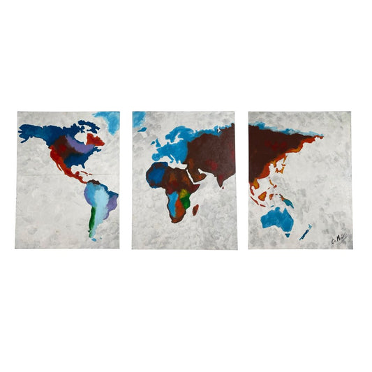 Arte sin Vidrio Triptico  ANONIMO  Varios Medida 80cm X 60cm