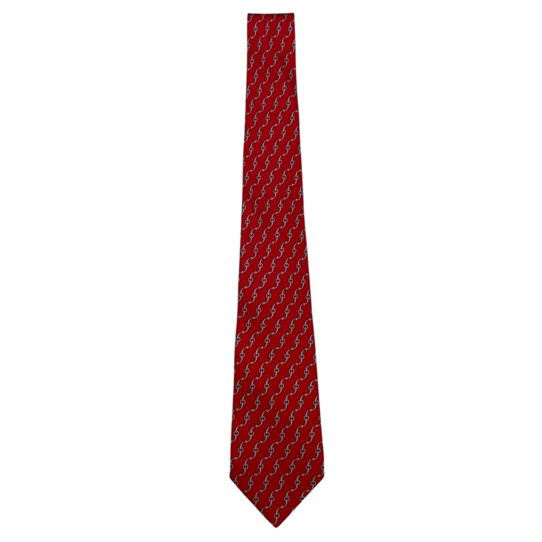 Corbata  HERMES  Color Rojo Talle Unico