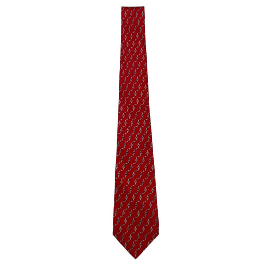 Corbata  HERMES  Color Rojo Talle Unico