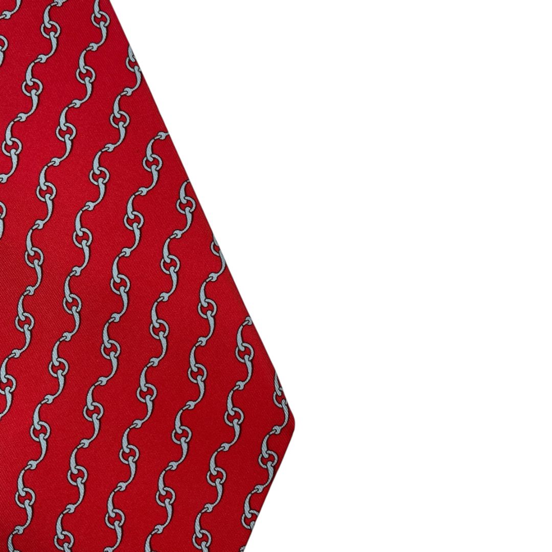 Corbata  HERMES  Color Rojo Talle Unico