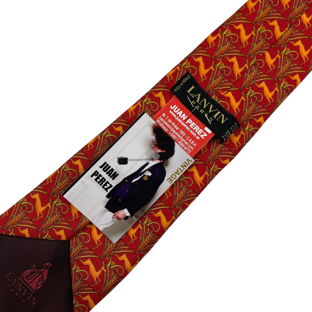 Corbata  LANVIN  Color Varios  Estampado Talle Unico