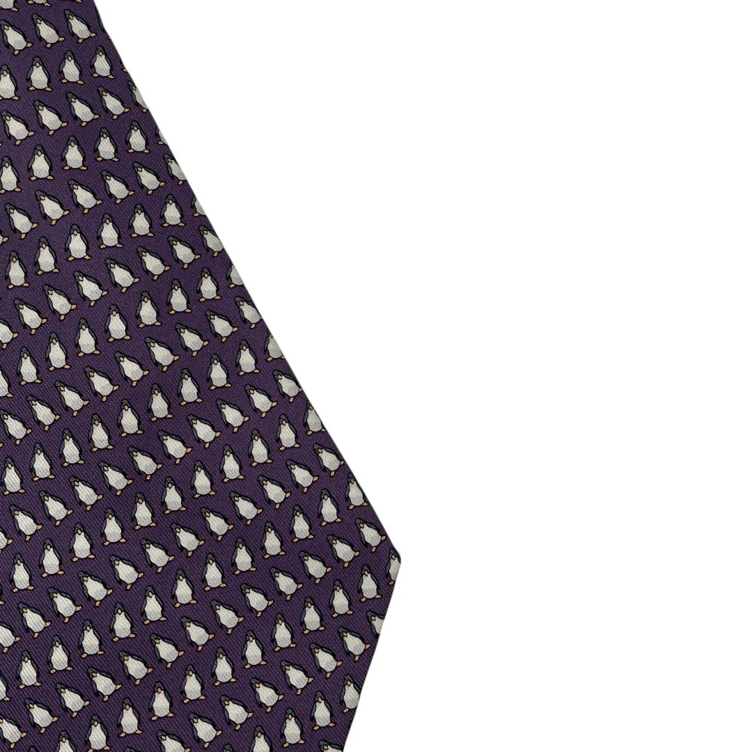 Corbata  HERMES  Color Violeta Talle Unico