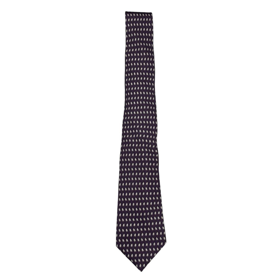 Corbata  HERMES  Color Violeta Talle Unico