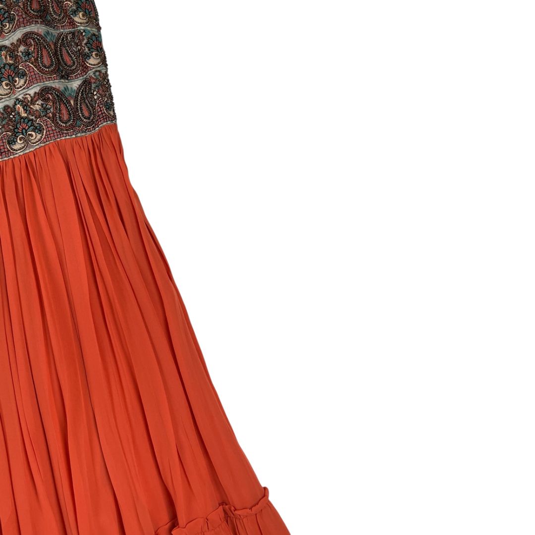 Vestido Sin Manga  MENAGE A TROIS  Color Naranja Talle 42