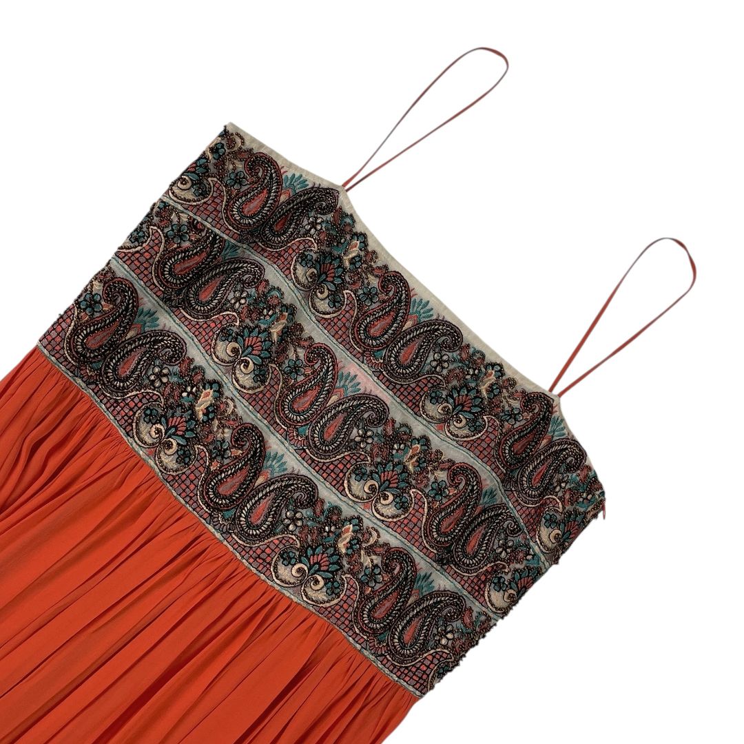 Vestido Sin Manga  MENAGE A TROIS  Color Naranja Talle 42
