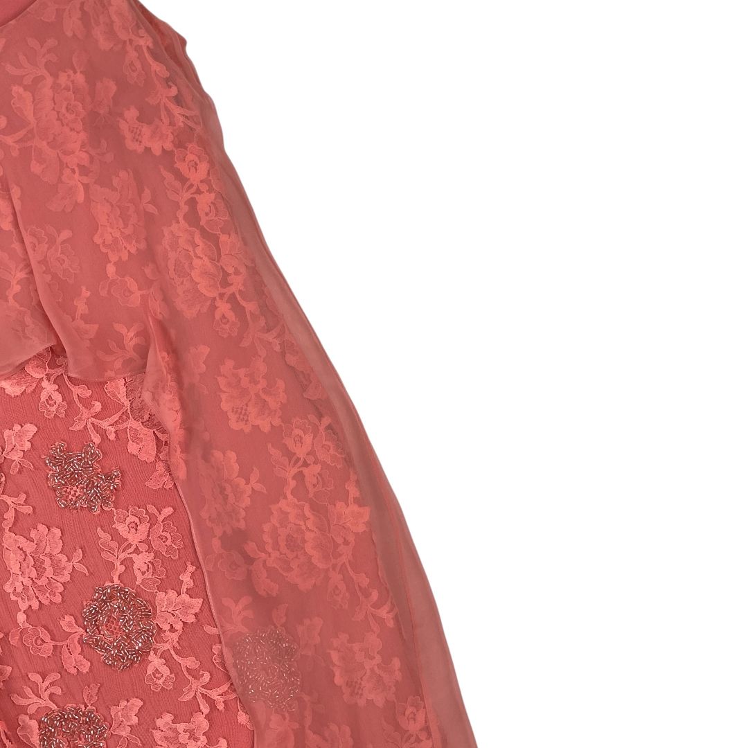 Vestido Sin Manga  MENAGE A TROIS  Color Salmon Talle 42