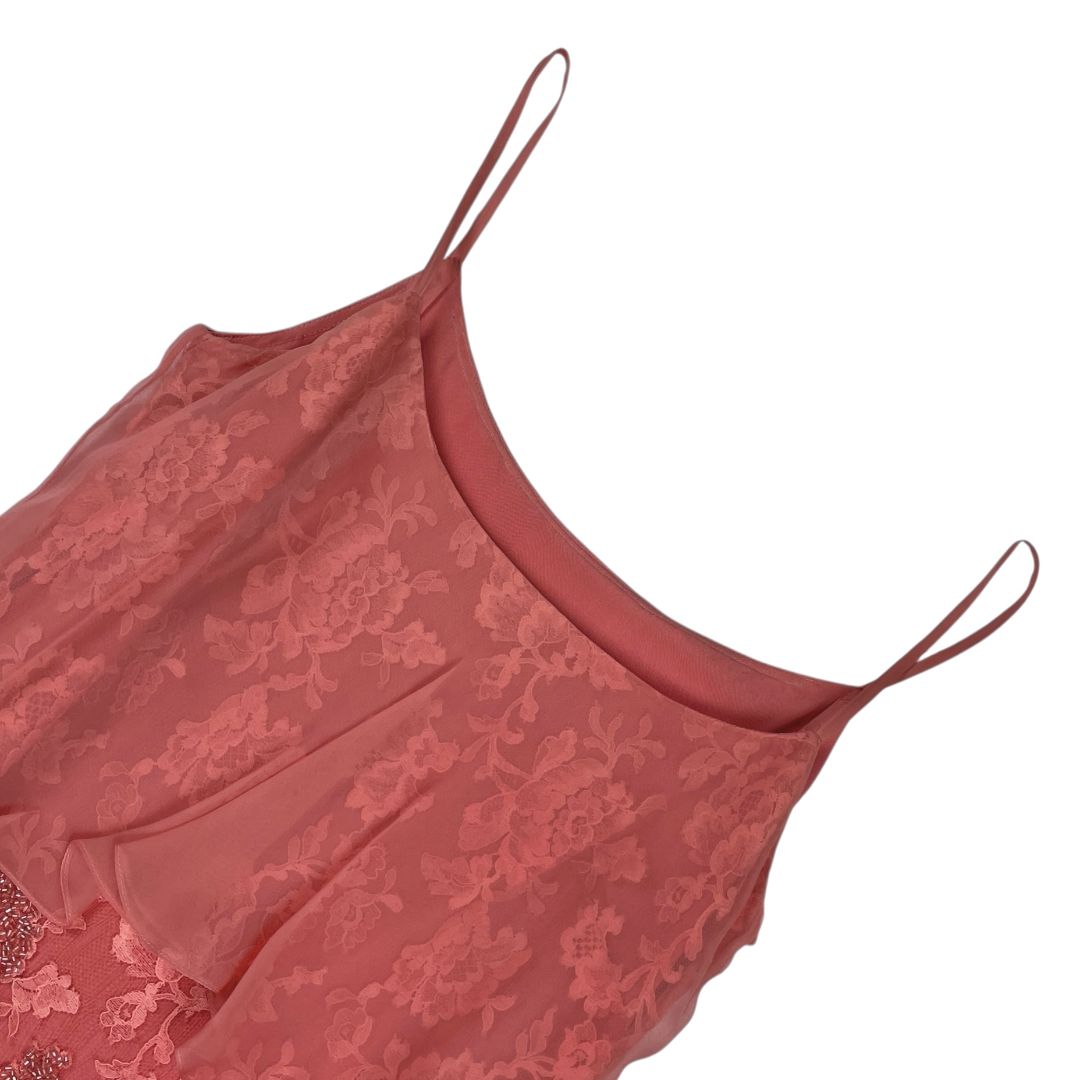 Vestido Sin Manga  MENAGE A TROIS  Color Salmon Talle 42