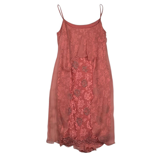 Vestido Sin Manga  MENAGE A TROIS  Color Salmon Talle 42