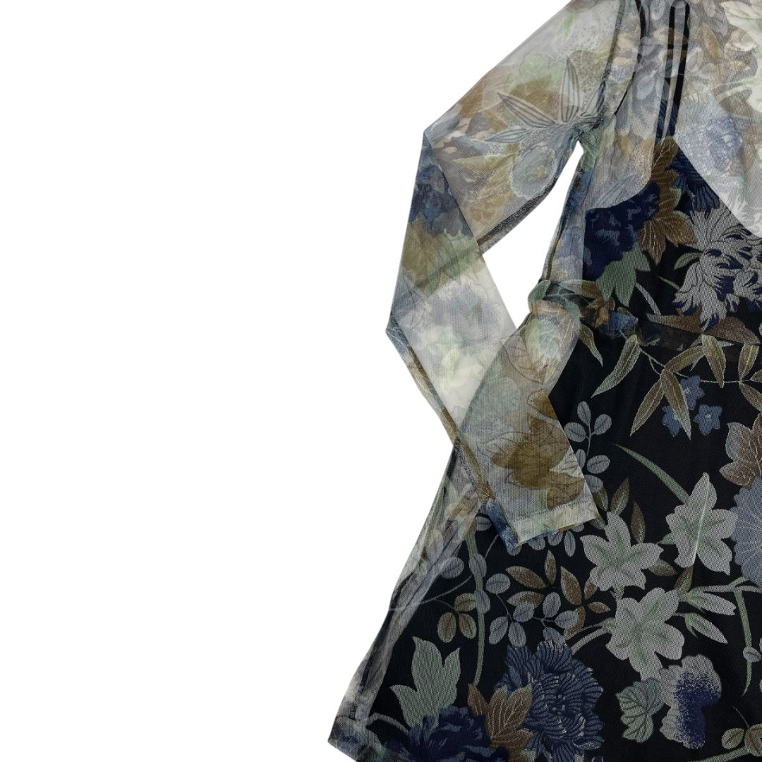 Vestido Manga Larga  KENZO  Color Varios Floral Talle 38
