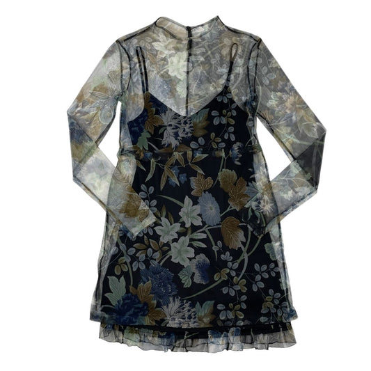 Vestido Manga Larga  KENZO  Color Varios Floral Talle 38