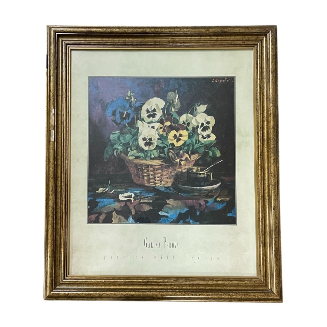 ANONIMO  Arte con Vidrio  Estilo Naturaleza Muerta  Medida 76cm X 60cm