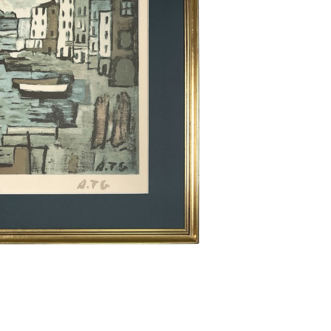 Arte con Vidrio  JOAQUIN TORRES GARCIA  Estilo Figurativo Obra 43 cm X 53 cm Marco 62 cm X 72 cm