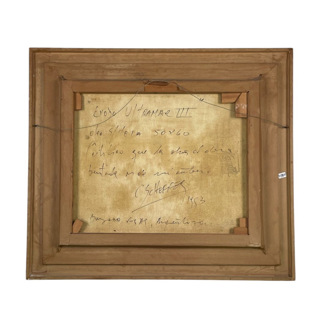 Arte sin Vidrio  CLAUDIO SCHEFFER  Estilo Paisajismo Obra 49 cm X 59 cm Marco 71 cm X 81 cm