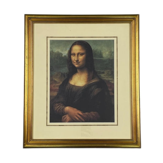 Arte con Vidrio  DA VINCI  Estilo Retrato Obra 29 cm X 23 cm Marco 48 cm X 41 cm
