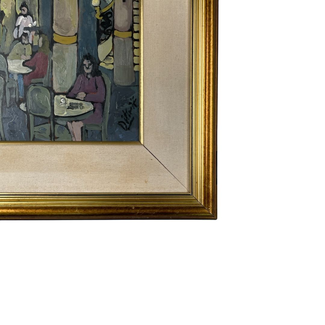 Arte sin Vidrio  DITTO  Estilo Figurativo Obra 30 cm X 24 cm Marco 47 cm X 41 cm