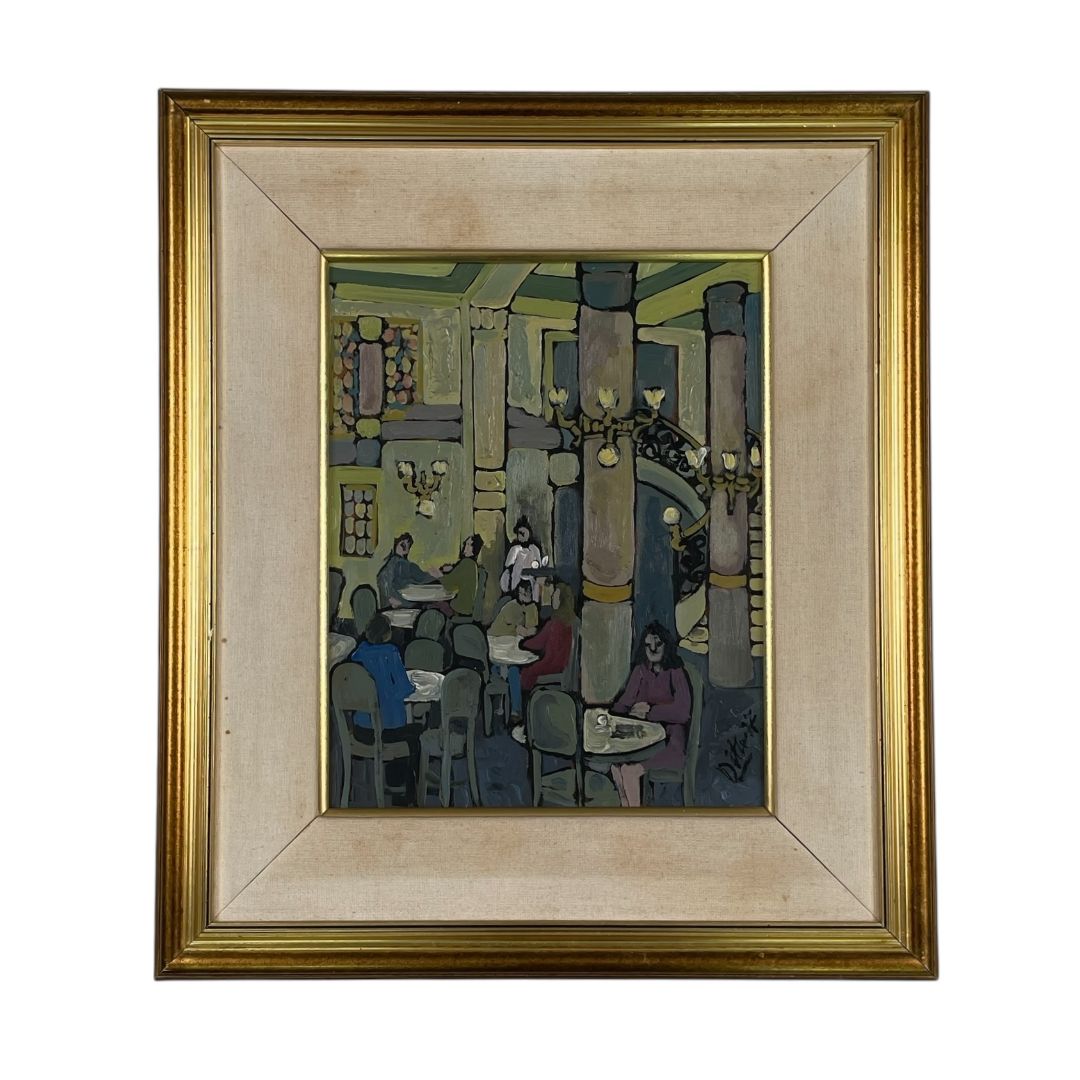 Arte sin Vidrio  DITTO  Estilo Figurativo Obra 30 cm X 24 cm Marco 47 cm X 41 cm