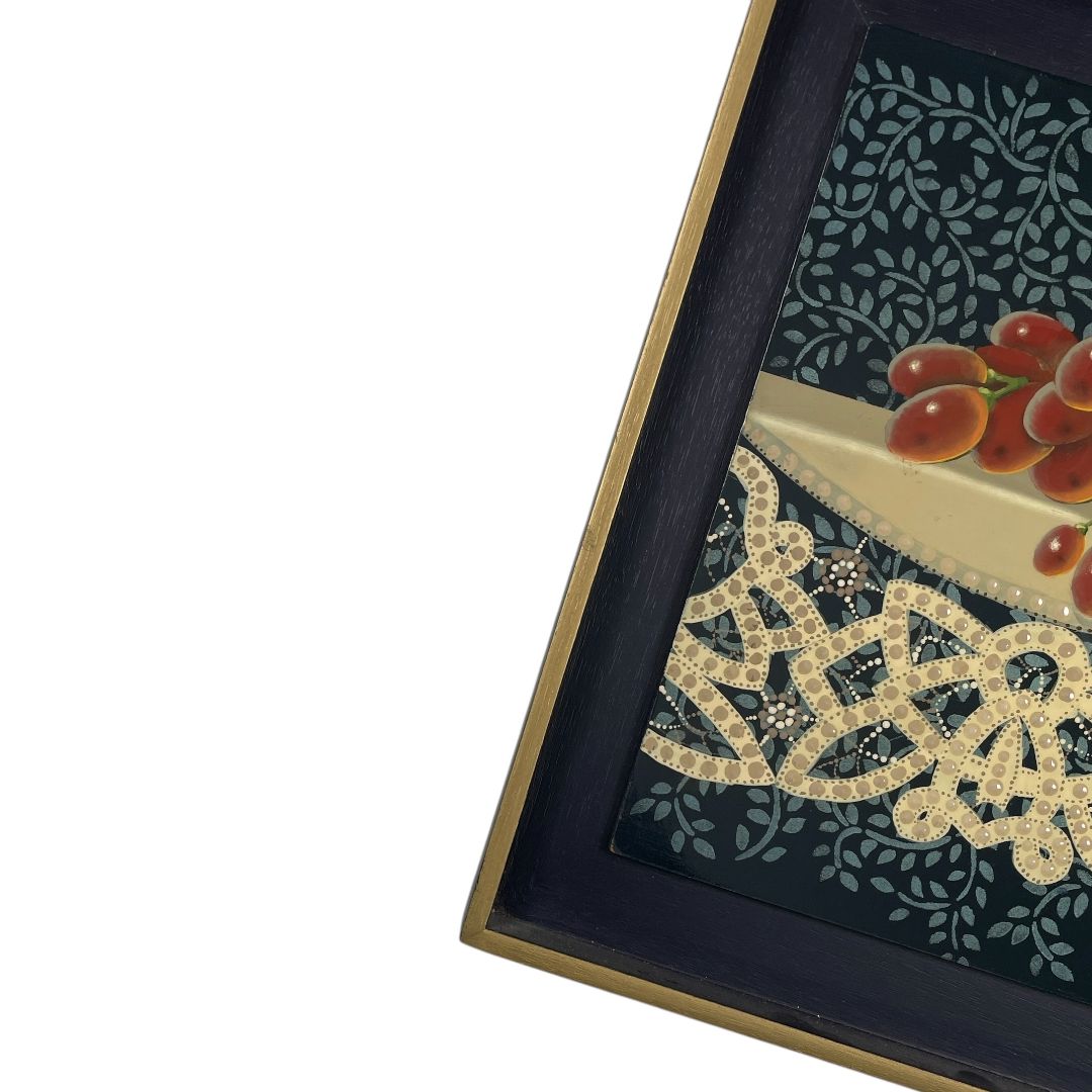 Arte sin Vidrio  ANONIMO  Estilo Naturaleza Muerta Obra 24 cm X 29 cm Marco 38 cm X 32 cm