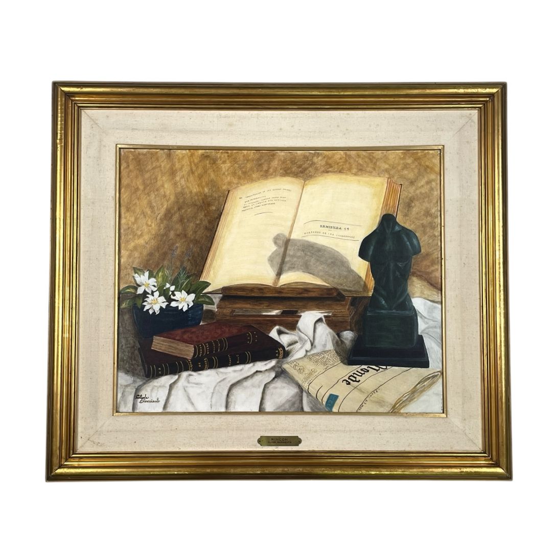 Arte sin Vidrio  GLYDE SARMIENTO  Estilo Naturaleza Muerta Obra 44 cm X 55 cm Marco 69 cm X 78 cm