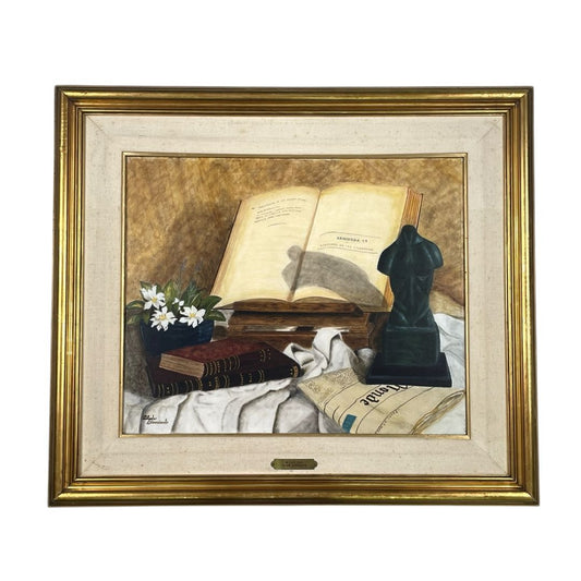 Arte sin Vidrio  GLYDE SARMIENTO  Estilo Naturaleza Muerta Obra 44 cm X 55 cm Marco 69 cm X 78 cm