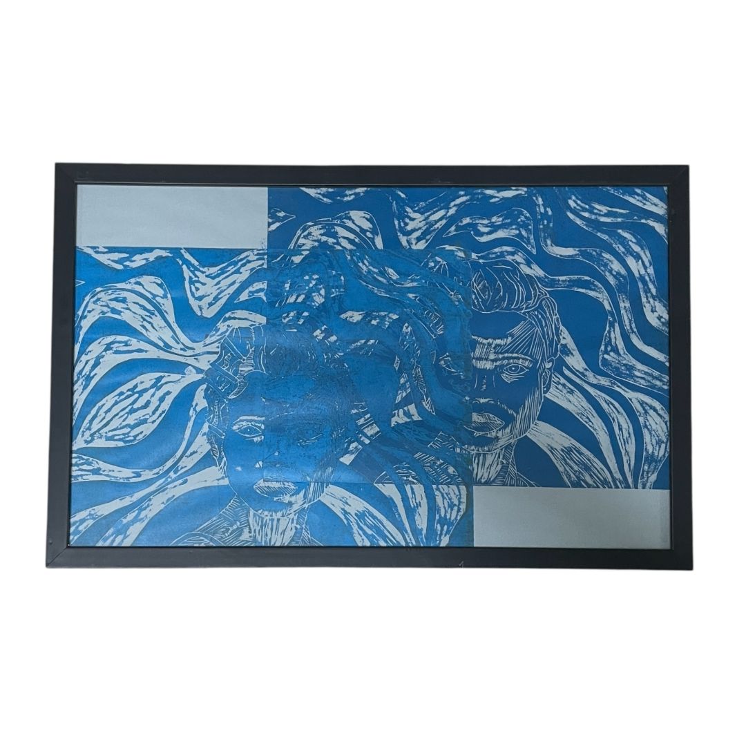 ANONIMO  Arte con Vidrio  Estilo Retrato  Medida 60cm X 40cm