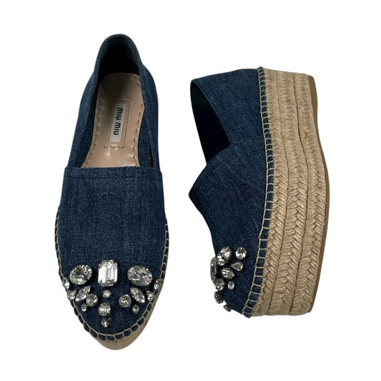 Plataformas  MIU MIU  Azul Talle 35,5