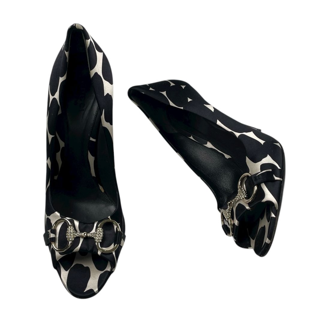 Zapato Taco Alto  GUCCI  Varios Blanco Y Negro Talle 38,5