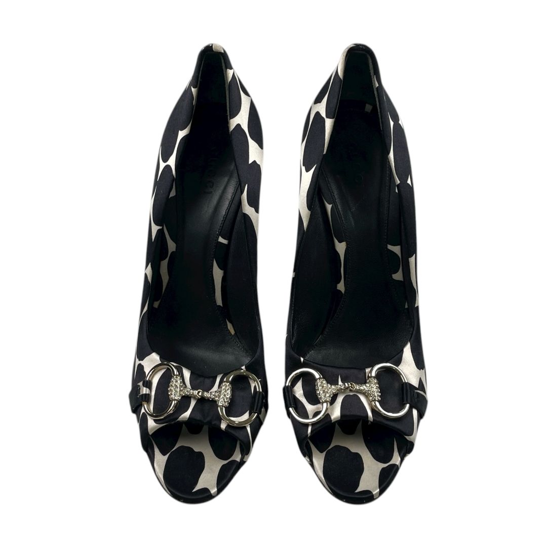 Zapato Taco Alto  GUCCI  Varios Blanco Y Negro Talle 38,5