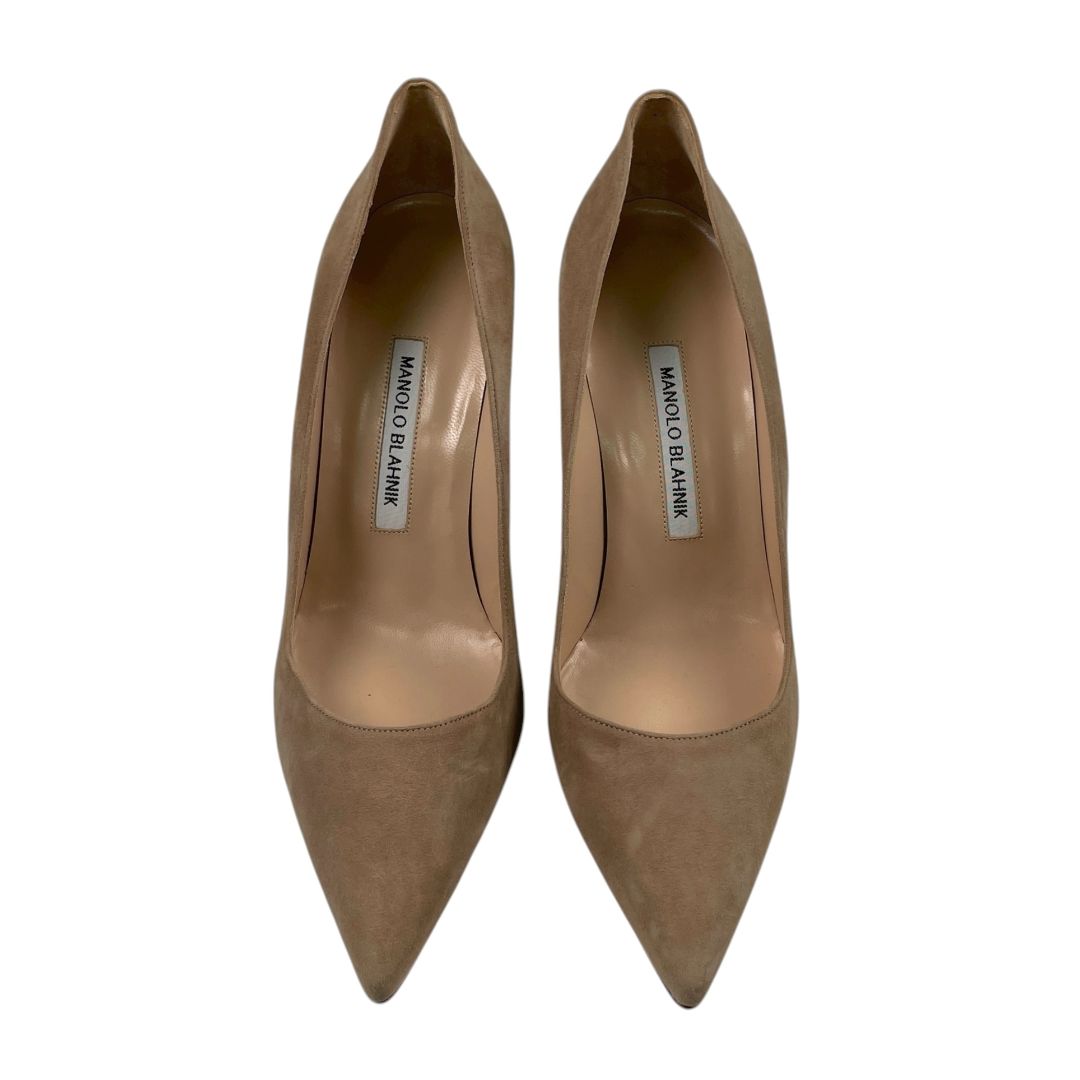 Zapato Taco Alto  MANOLO BLAHNIK  Beige Talle 39