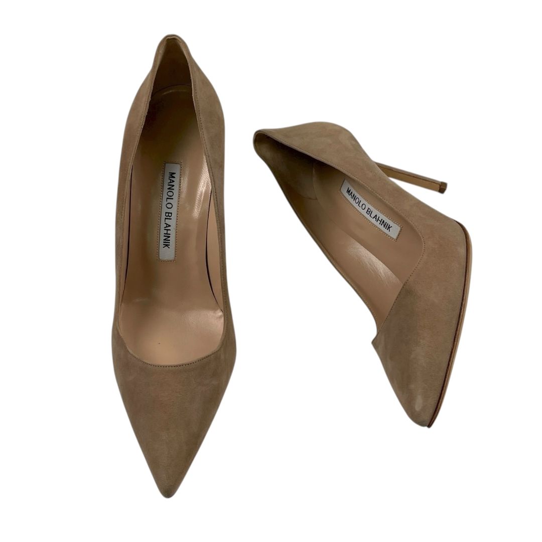 Zapato Taco Alto  MANOLO BLAHNIK  Beige Talle 39